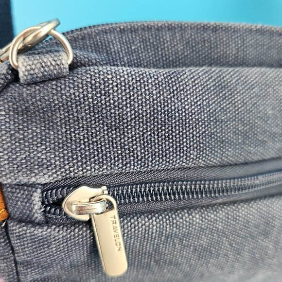 Travelon Denim Crossbody Bag – Compact, Secure, & Stylish - Picture 6 of 13